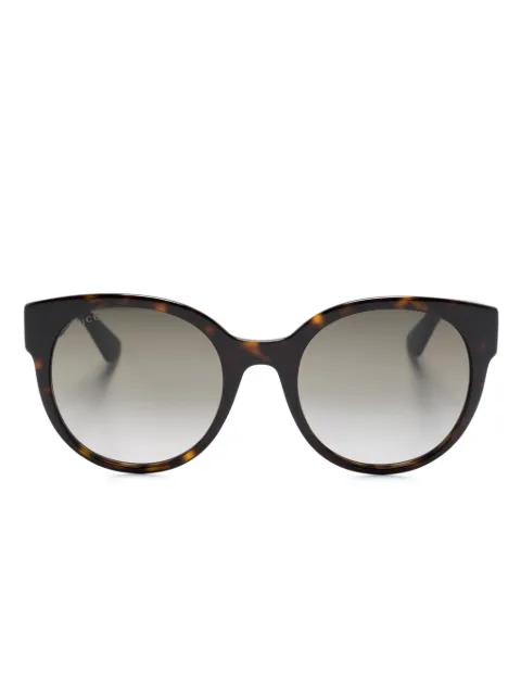 Gucci Eyewear interlocking G logo-plaque gradient-lenses sunglasses Brown GG0035SN