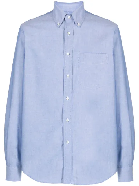 ASPESI button-down collar cotton shirt Blue CE13B032