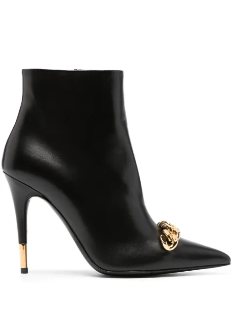 TOM FORD chain-detail leather ankle boots Black W2993LSP002G