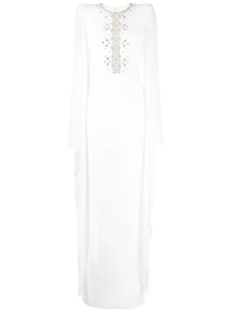 Jenny Packham Saga crystal-embellished dress White JPB936