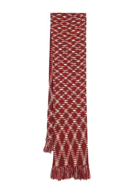 Missoni intarsia-knit wool scarf Red SCI6WOU9187
