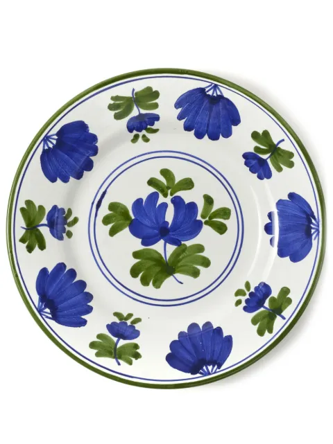 Cabana Blossom ceramic dessert plate (20cm) Blue DWFPL10BLO2D0301
