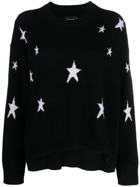 Zadig&Voltaire Markus star-print cashmere jumper Black KWSW00066