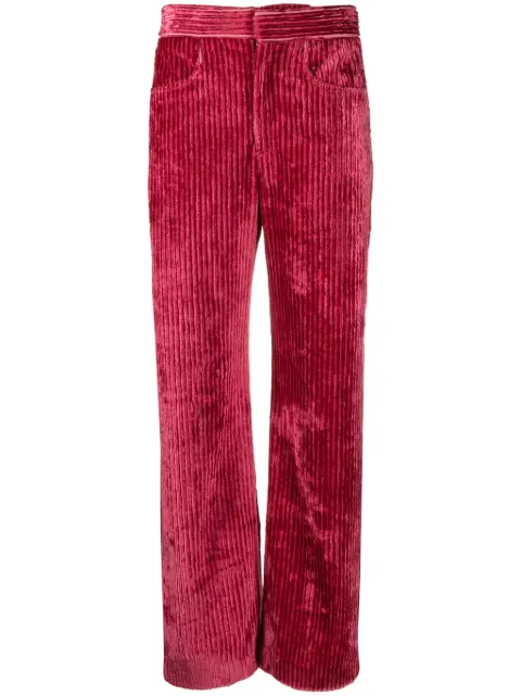 ISABEL MARANT Rwan cordoroy-finish trousers Pink PA0156FAA3G05I