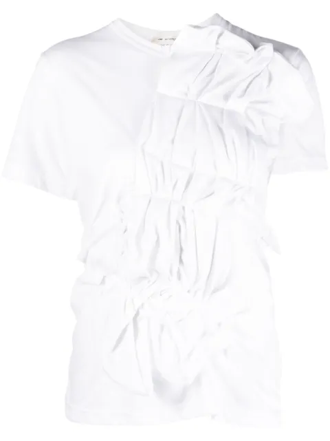 Comme Des Garçons ruched T-shirt White GLT005