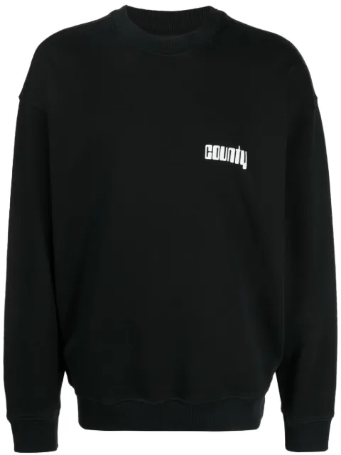 COUNTY OF MILAN logo-print sweatshirt Black CMBA097F23FLE0071001