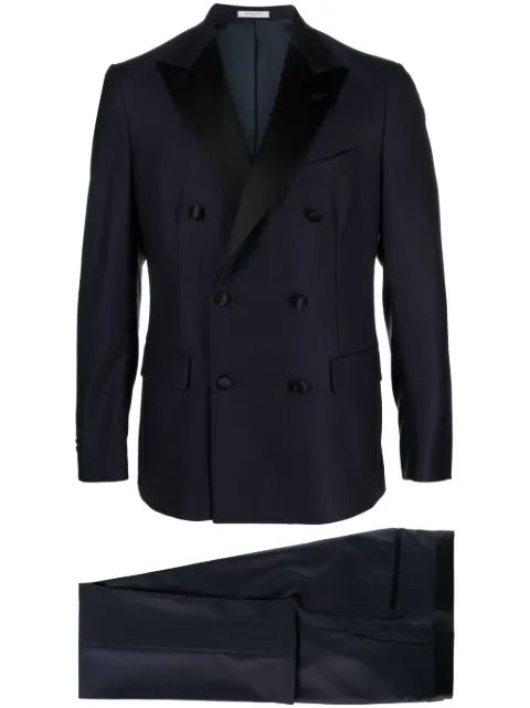 Boglioli peak-lapels double breasted suit Blue Y74P2ASA0001