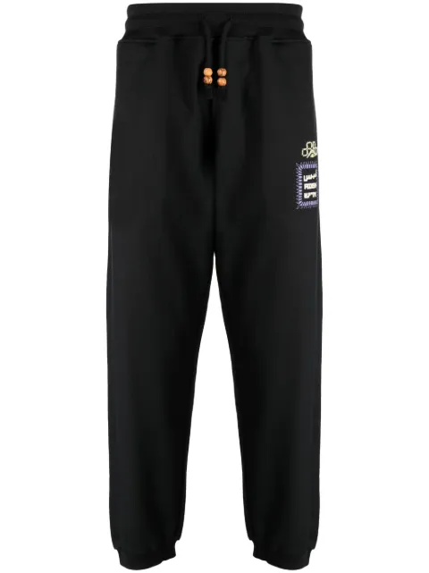 Adish Alkhws logo-print cotton track pants Black FW23ABSB001
