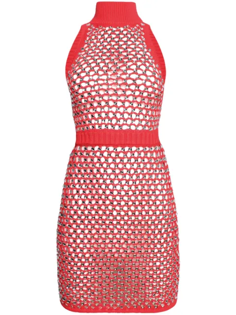 diotima Sly open-knit minidress Red 23SWD10013