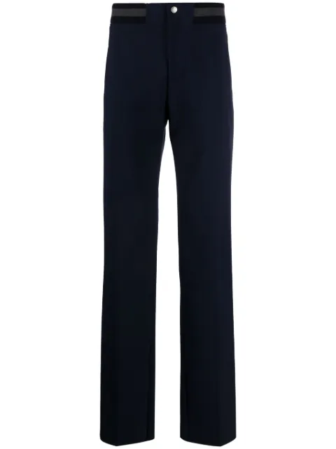 Off-White stripe-detail straight-leg trousers Blue OMCO025F23FAB0014747