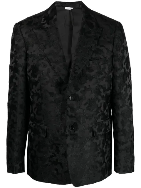 Comme des Garçons Homme Plus single-breasted jacquard blazer Black PLJ066