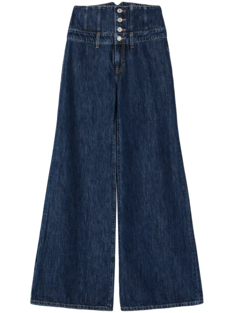 RE/DONE corset-waist wide-leg jeans Blue 16803WCORTJN