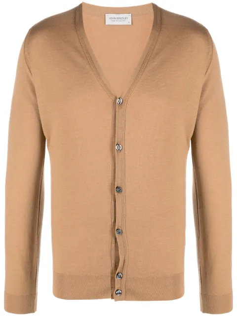 John Smedley V-neck cardigan Brown PETWORTH