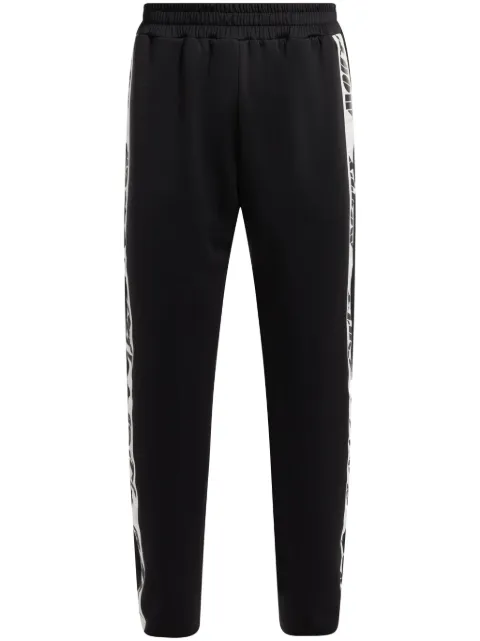 MOUTY logo-print elasticated-waist track pants Black TKP01FW23