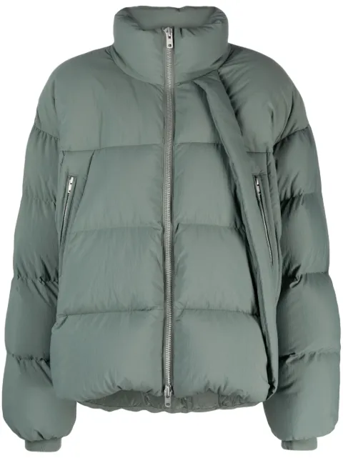 Y-3 x Y-3 asymmetric puffer jacket Green IP5659