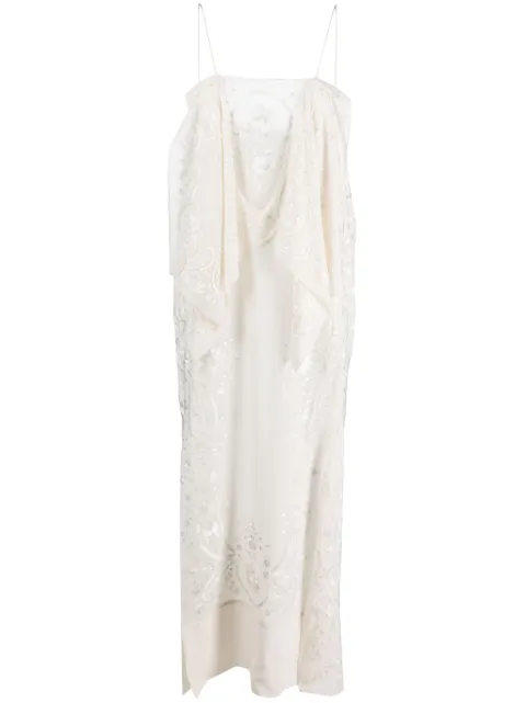 Zeus+Dione Pomaki sleeveless silk dress Neutrals CLDR0728