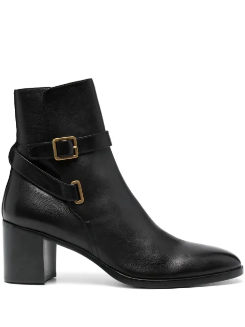 Saint Laurent Dorian 70mm buckled biker boots Black 75594725V00