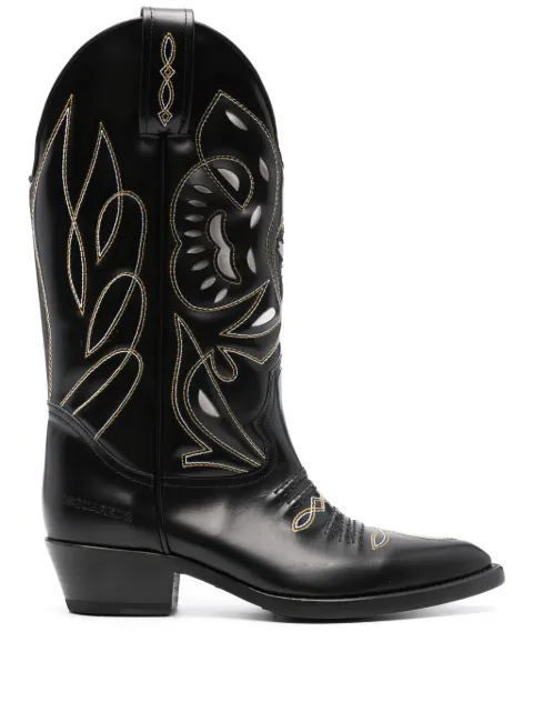 DSQUARED2 70mm cut-out leather mid-calf boots Black BOW007101500001