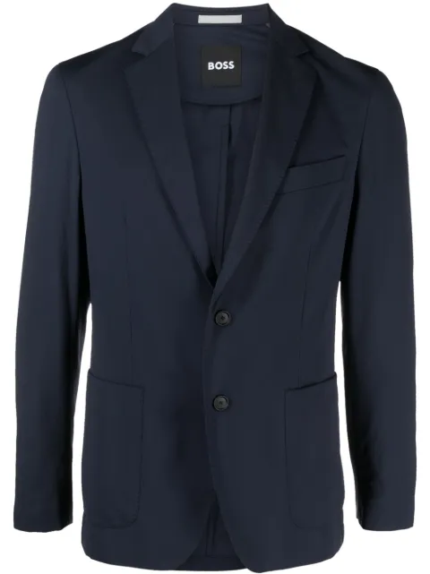 BOSS notched-lapels single-breasted blazer Blue 50502488