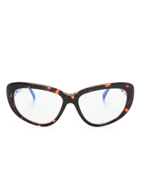 Max Mara Eyewear tortoiseshell-effect cat-eye frame glasses Brown MM5109B