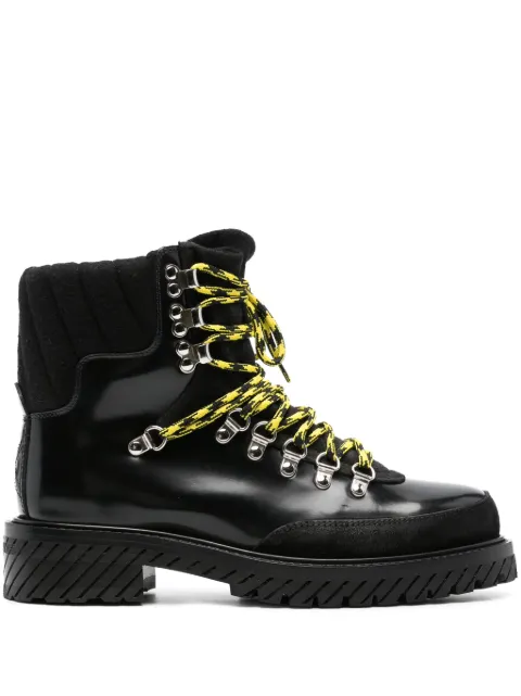 Off-White patent-leather ankle boots Black OMID028F23LEA0011010
