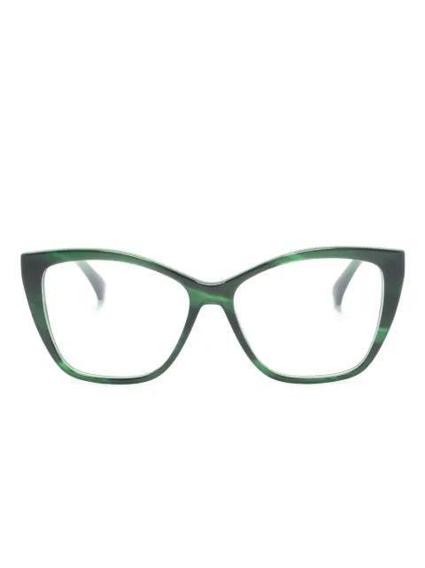 Max Mara Eyewear striped cat-eye glasses Green MM5036