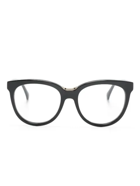 Max Mara Eyewear logo-print cat-eye frame glasses Black MM5110
