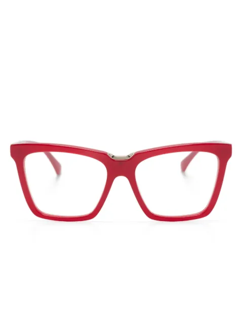 Max Mara Eyewear logo-print cat-eye frame glasses Red MM5111
