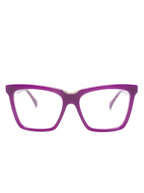 Max Mara Eyewear logo-engraved square-frame glasses Purple MM511154081