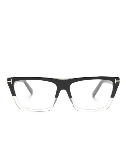 TOM FORD Eyewear FT5912B two-tone rectangle-frame glasses Black FT5912B