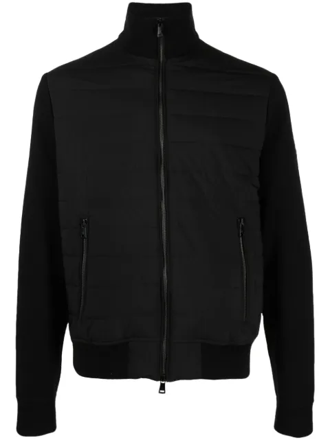 Ralph Lauren Purple Label logo-patch herringbone-pattern jacket Black 790880741