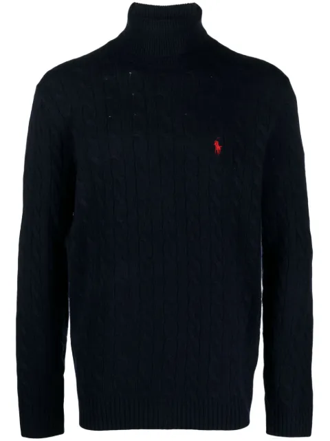 Polo Ralph Lauren cable-knit wool-blend jumper Blue 710876836005