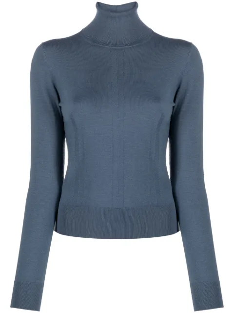 JOSEPH roll-neck cashmere-blend jumper Blue JF006957