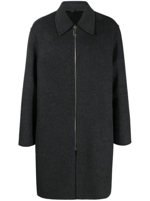 FENDI zip-up cashmere coat Grey FF0772APO1