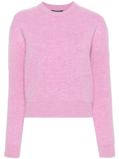 Balenciaga logo-appliqué mélange jumper Pink 769297T1675