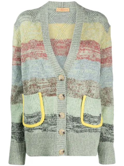 CORMIO Renato striped cardigan Green RENATO