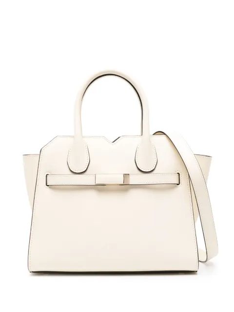 Valextra mini Milano leather tote bag White WBMI0006010LOC99