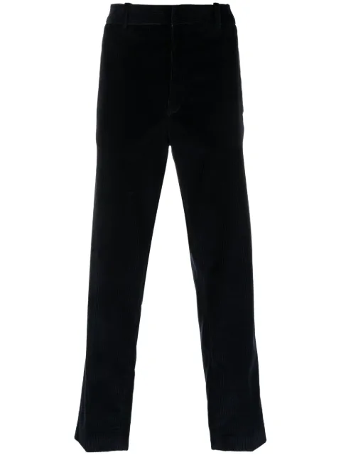Moncler logo-appliqué corduroy trousers Blue I20912A00037549UU