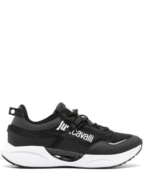 Just Cavalli logo-print panelled sneakers Black 75QA3SH7ZSA08