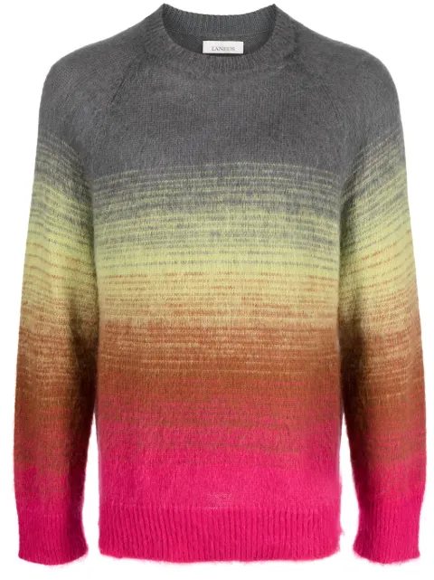 Laneus gradient-effect textured jumper Grey MGU771