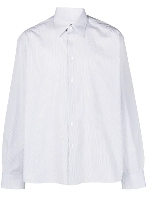 Lanvin pinstripe-print cotton shirt Black RMSI01075825H23