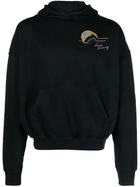 RHUDE Awakening graphic-print cotton hoodie Black RHFW23HO11012610