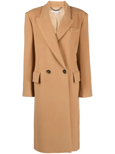 Stella McCartney double-breasted wool coat Neutrals 6600083CU700