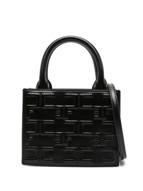 Elisabetta Franchi mini monogram tote bag Black BSC5225EC