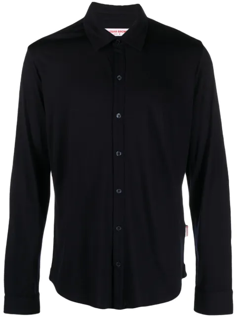 Orlebar Brown Giles merino wool shirt Blue 278731