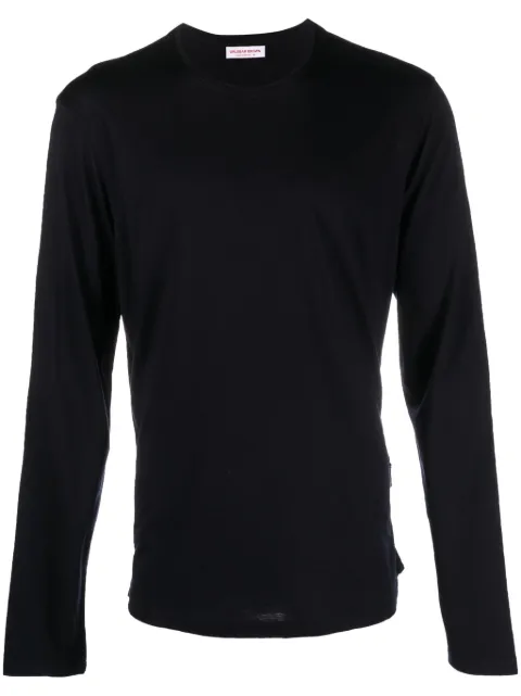 Orlebar Brown crew-neck merino-wool jumper Blue 278804