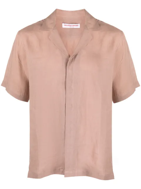 Orlebar Brown Maitan linen shirt Pink 278740
