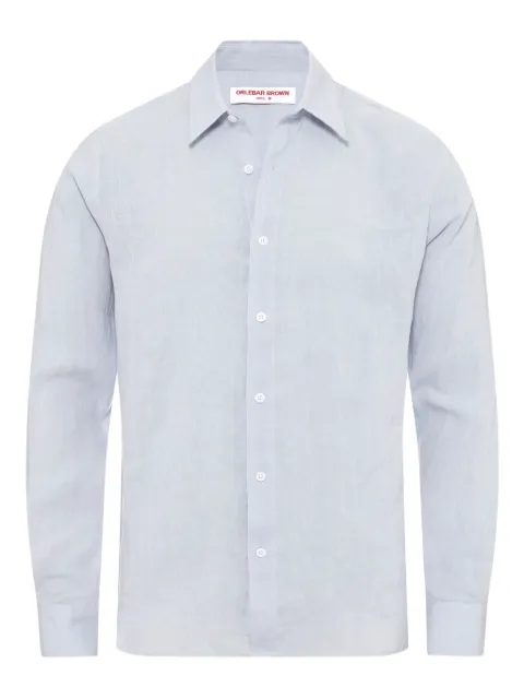 Orlebar Brown Justin linen shirt Blue 278738