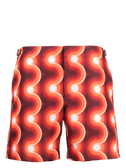 Orlebar Brown geometric-pattern swim shorts Red 278798