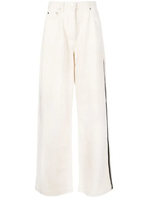 Peter Do high-rise wide-leg jeans White PDSS23U172DECO050